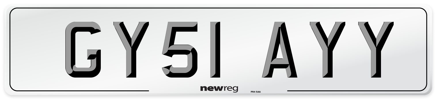 GY51 AYY Number Plate from New Reg